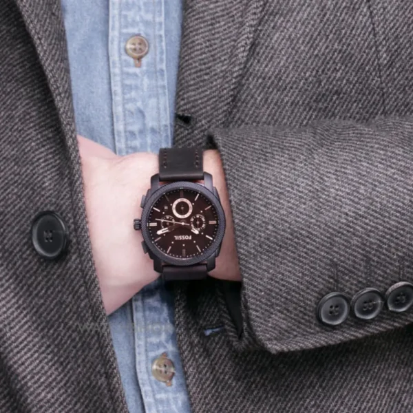 Fossil FS4656 Machine Clone Leather Analog Watch - Image 4