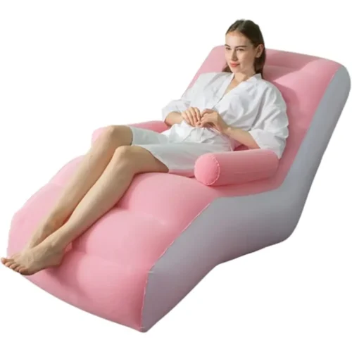 S-Shaped Inflatable Sofa Lounge Chair, Suitable for Camping